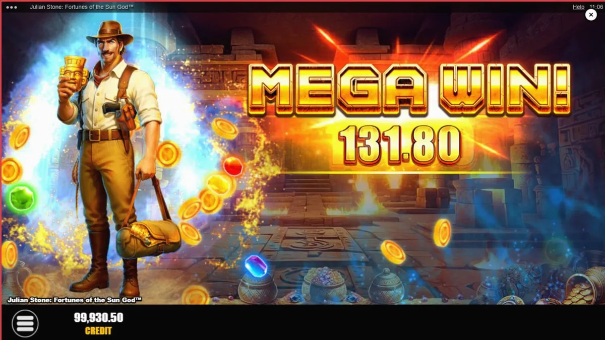 Julian Stone: Fortunes of the Sun God slot dengan tema petualangan Aztec